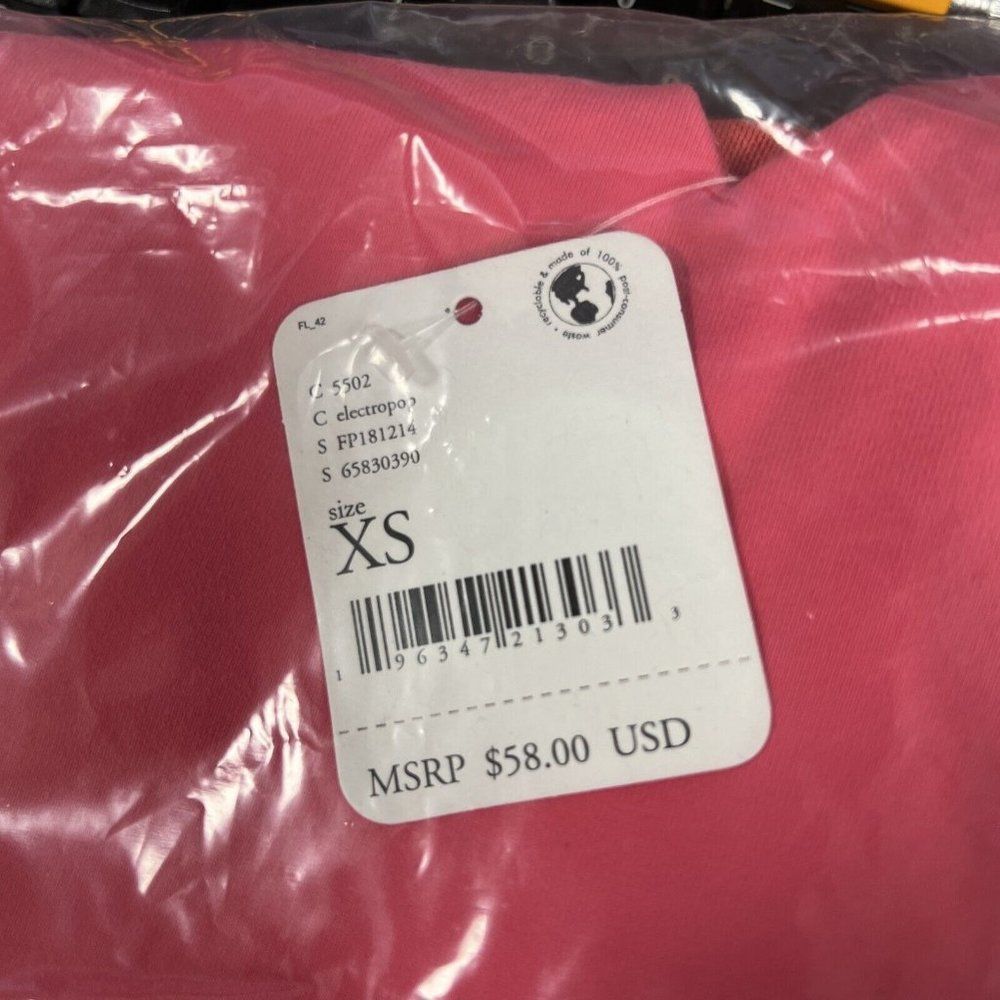 Free People Keep it Sleek Bodysuit Electropop Pink Size XS NWT FP - Picture 6 of 7